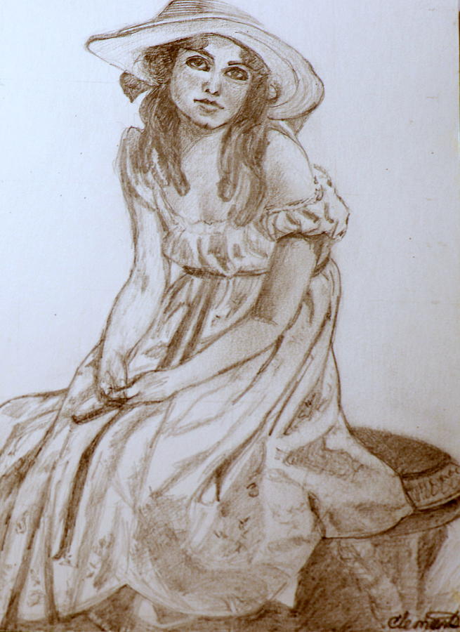 Hollywood Drawing - Portrait of Olive Thomas #1 by Barbara Barber