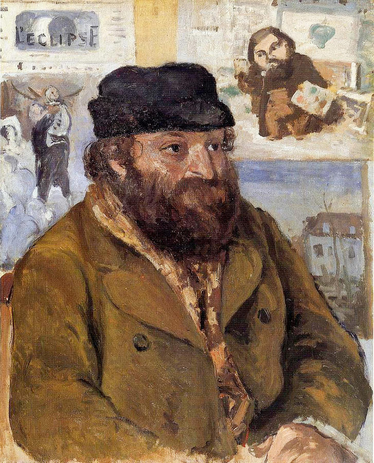Camille Pissarro Painting - Portrait of Paul Cezanne #1 by Camille Pissarro