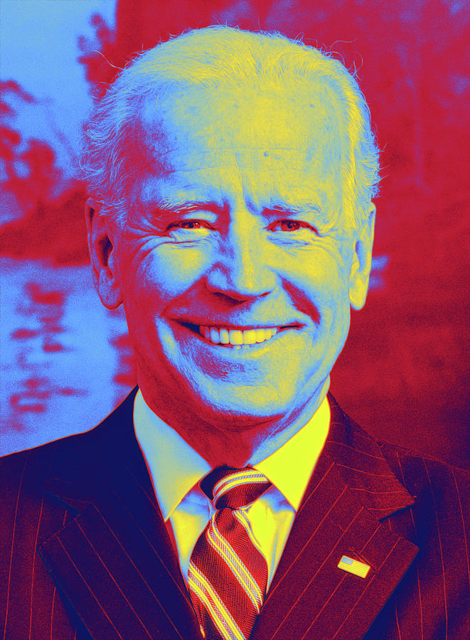 Portrait of President Joe Biden - 2 #1 Digital Art by Celestial Images