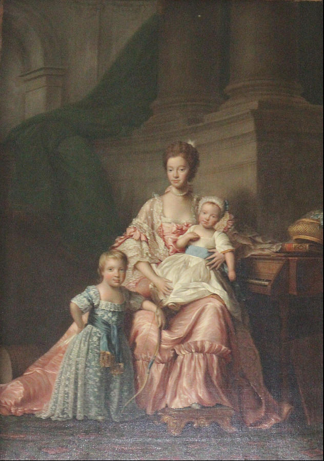 Portrait of Queen Charlotte with her Children #1 Painting by Allan ...