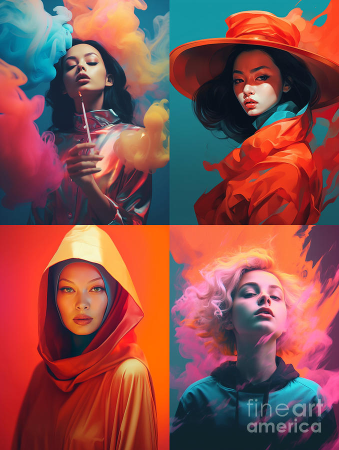 Portrait  Of  Ross  Tran    Surreal  Cinematic  Minima  By Asar Studios Painting
