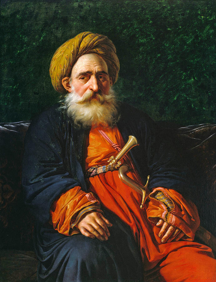 Portrait of the Katchef Dahouth, Christian Mameluke #2 Painting by Anne-Louis Girodet de Roussy-Trioson