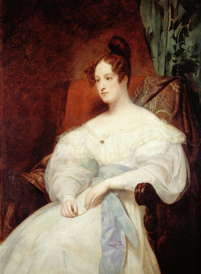 Portrait Presume de la Princesse Louise dOrleans, from 1833 Painting by Ary Scheffer