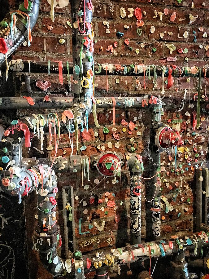 Post Alley Gum Wall - 3 #2 Photograph by Jerry Abbott