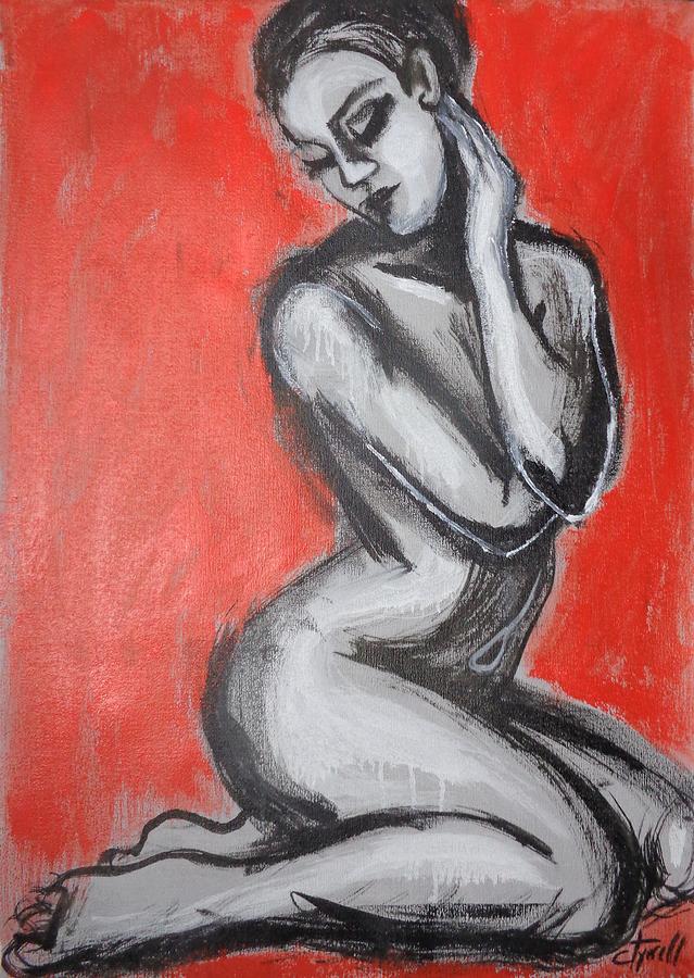 Posture 1 - Female Nude #1 Painting by Carmen Tyrrell