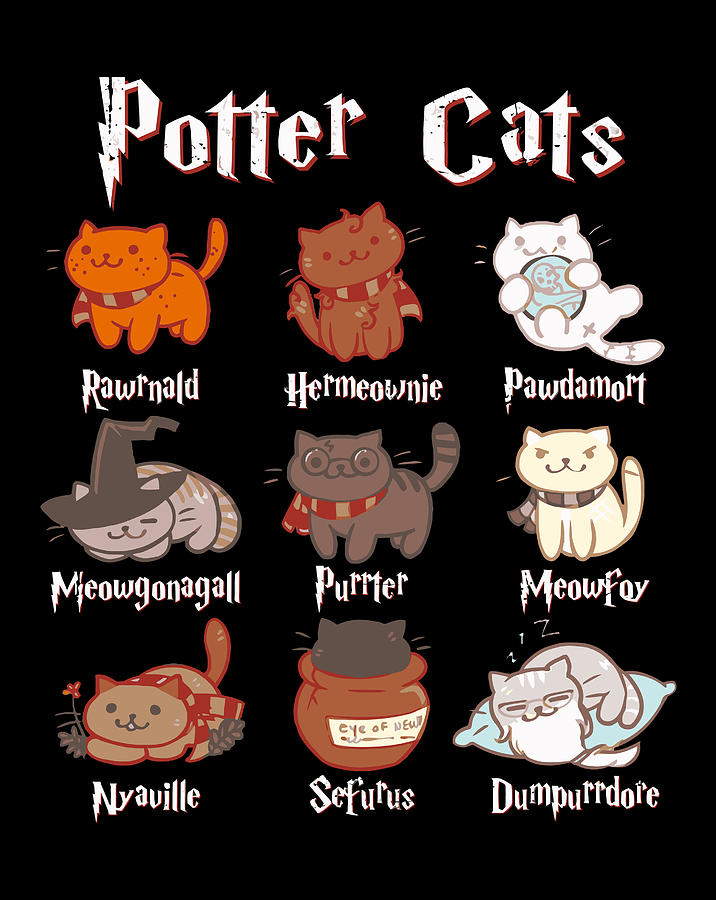 Potter Cats Cute Harry Pawter Kitten Gifts For Cat Lover Digital Art by ...