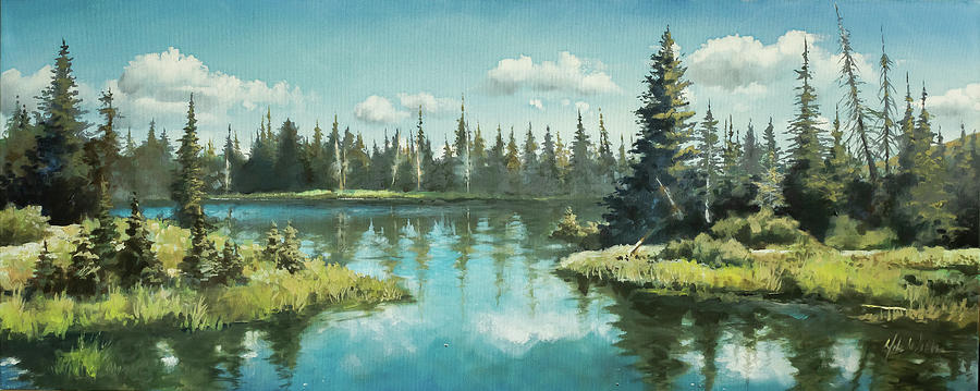 Potters Ponds #1 Painting by Mike Worthen