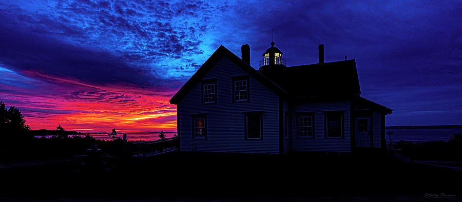 Pre Dawn Light At Easternmost West Quoddy Head Lighthouse 2 #1 Photograph by Marty Saccone