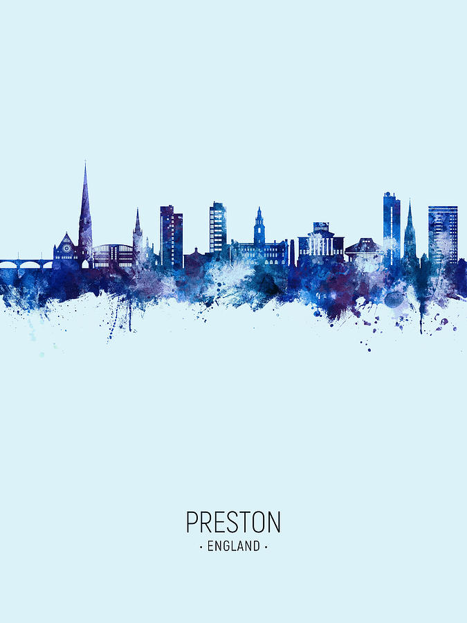 Preston England Skyline #16 #1 Digital Art by Michael Tompsett
