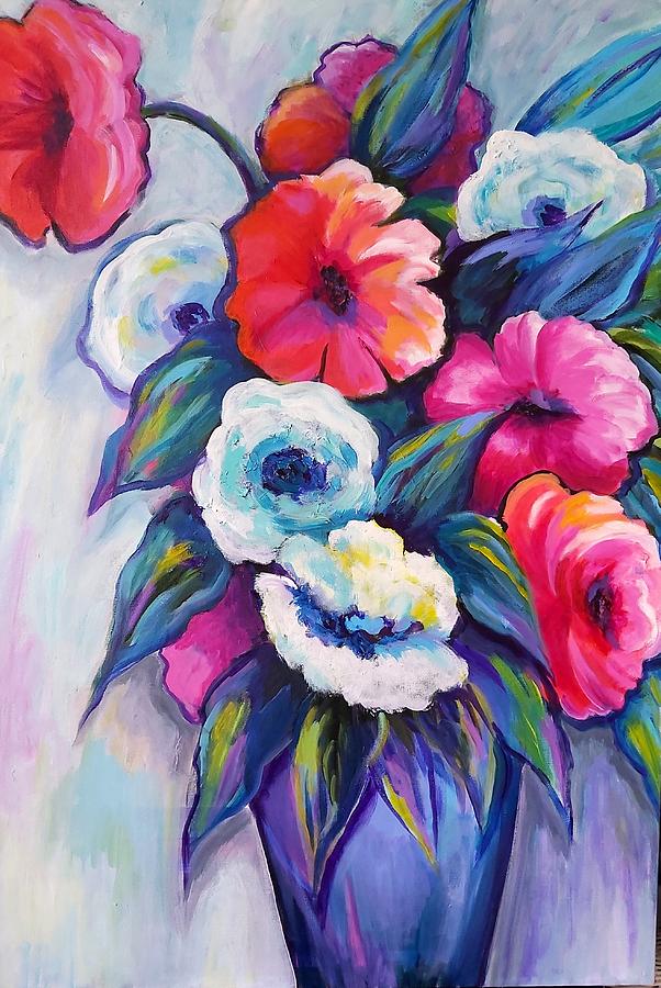 Spring Painting - Pretty in Pink #1 by Rosie Sherman