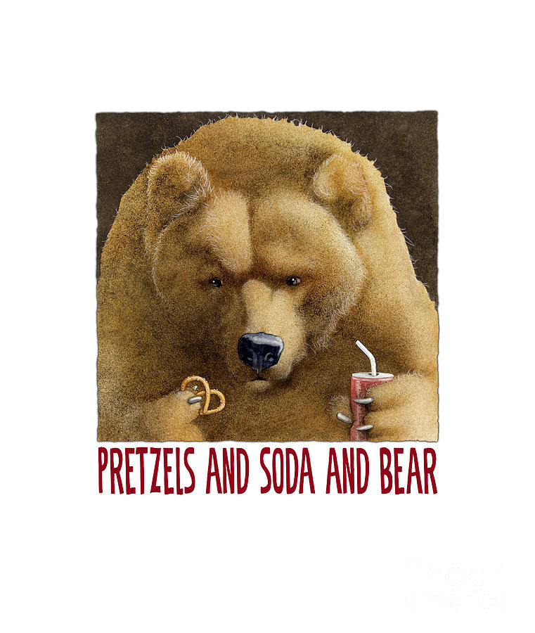 Pretzels And Soda And Bear #1 Painting by Will Bullas