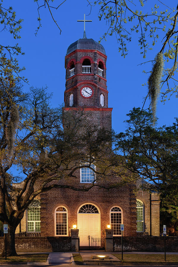 Prince George Winyah Church at Twilight, Georgetown, South Carolina #1 Photograph by Dawna Moore Photography