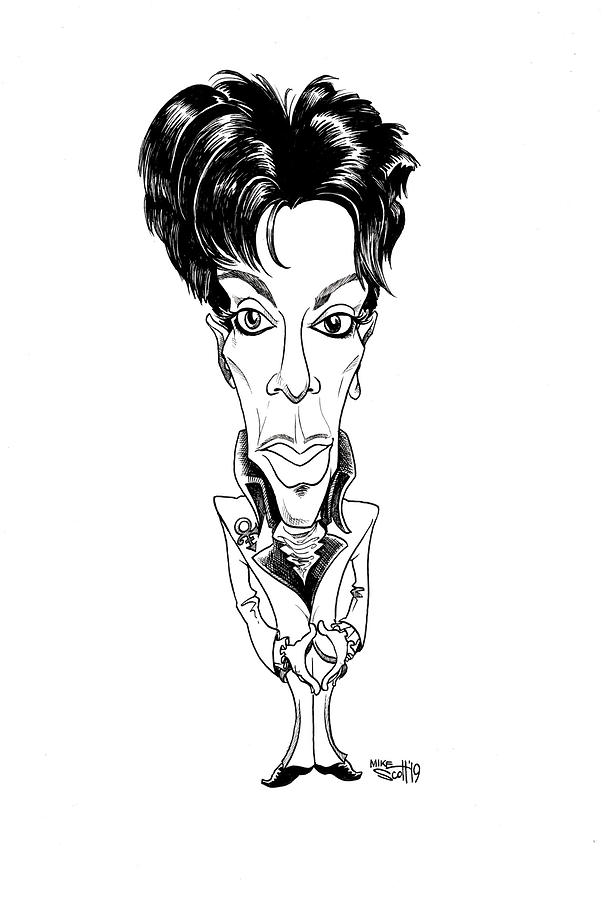 Prince Drawing by Mike Scott