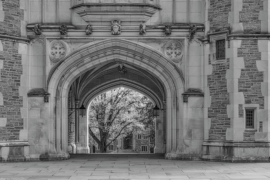 Princeton Blair Hall Arch BW #1 Photograph by Susan Candelario