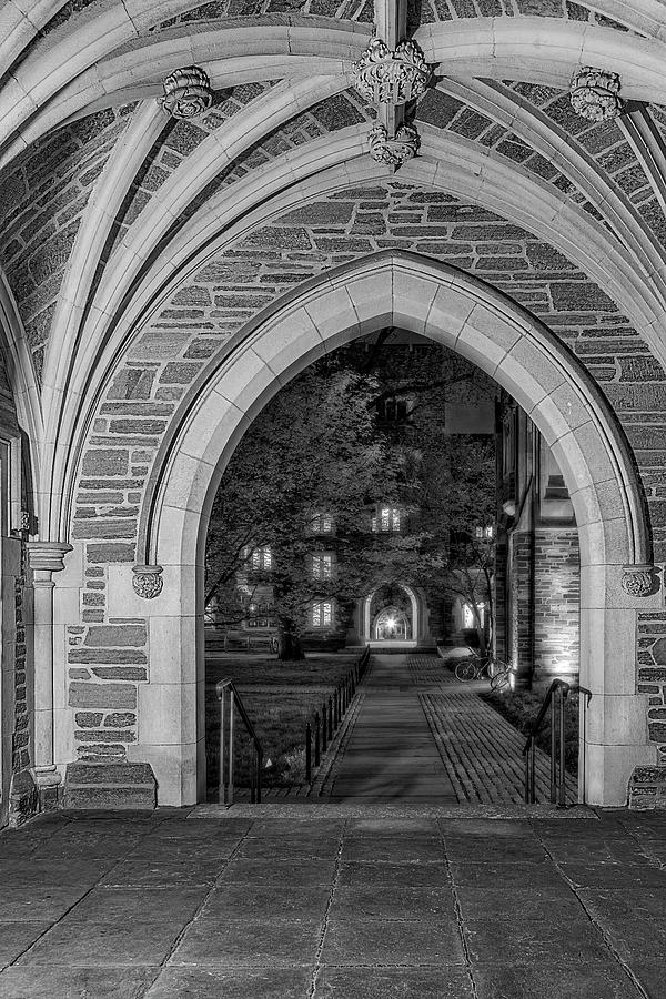 Princeton University Hallway BW #1 Photograph by Susan Candelario