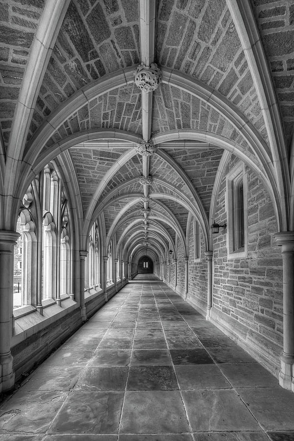 Princeton University Hallway III BW #1 Photograph by Susan Candelario