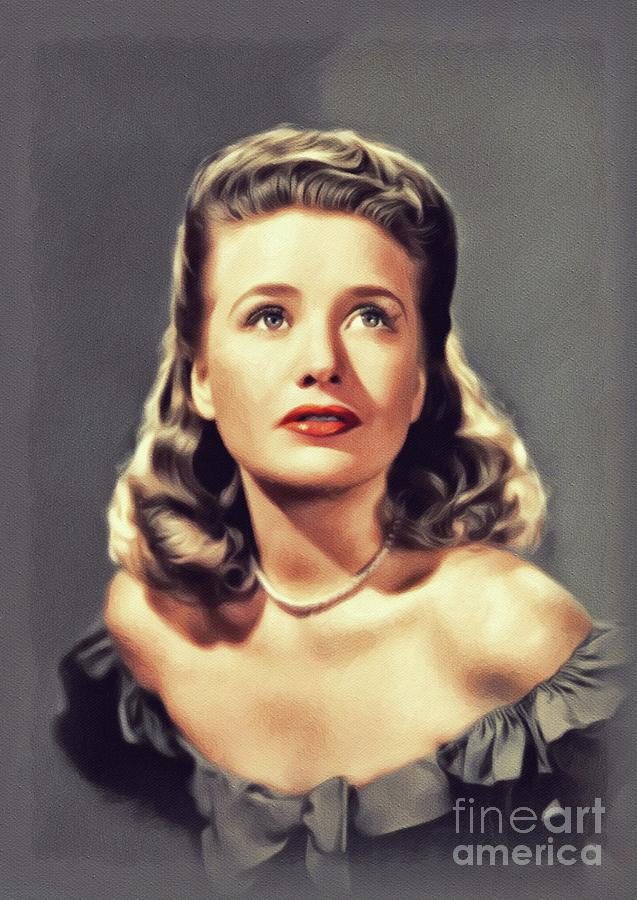 Priscilla Lane, Vintage Actress Painting