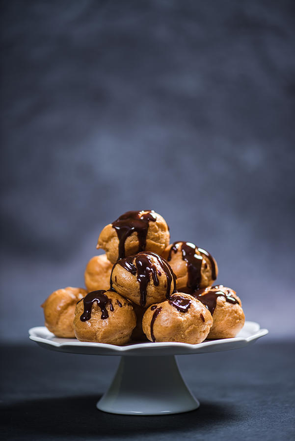 Profiterole eclair stack #1 Photograph by Merc67