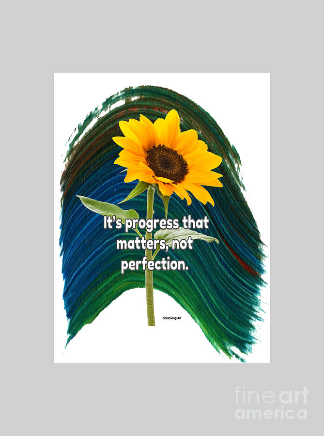 Progress Not Perfection #1 Digital Art by Gena Livings