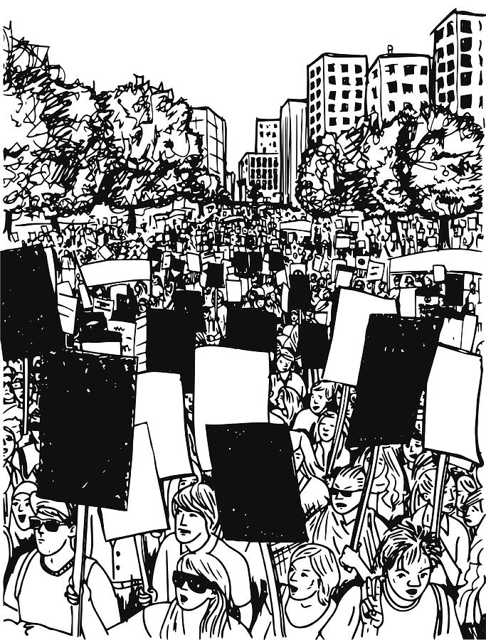 Protest #1 Drawing by Jayesh