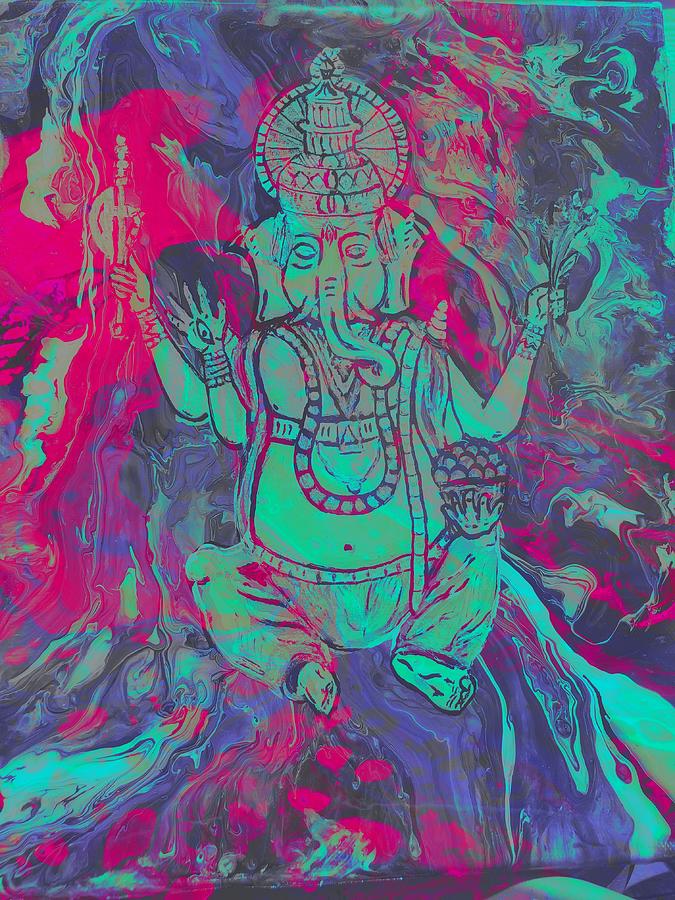 Psychedelic Ganesha Painting by Brittany Kane - Fine Art America