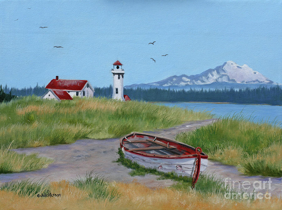 Pt Wilson Lighthouse #2 Painting by Julie Peterson