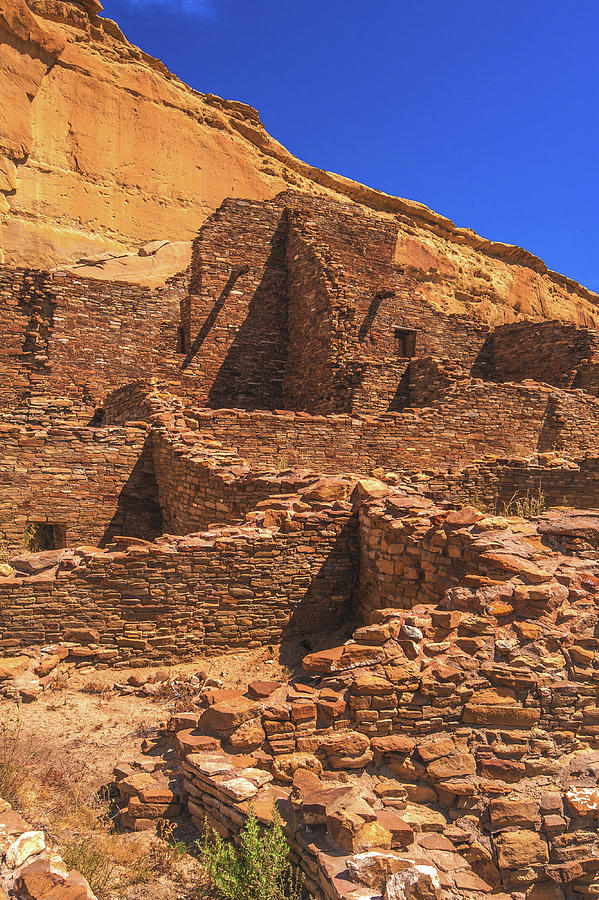 Pueblo Bonito Structures Chaco Canyon New Mexico Vertical 1 by Abbie Matthews