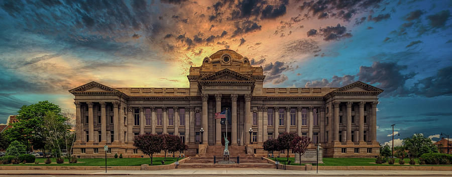 Landmark Photograph - Pueblo County Courthouse At Sunset by Mountain Dreams