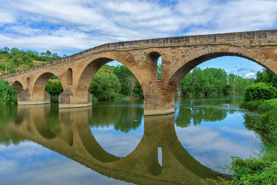 Navarra Photograph - Puente La Reina On The Road To Santiago by Vicen Photography Navarra Photograph - Puente La Reina On The Road To Santiago by Vicen Photography