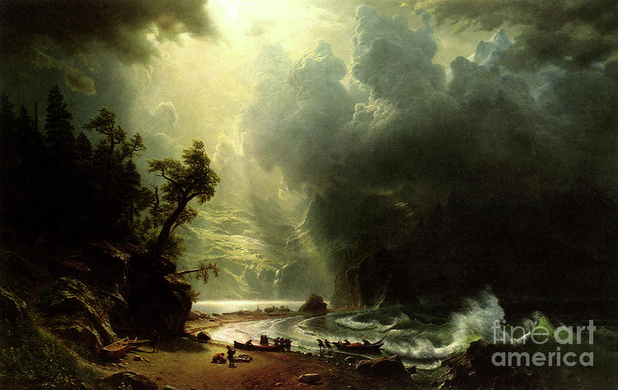 Puget Sound on the Pacific Coast, 1870  Painting by Albert Bierstadt