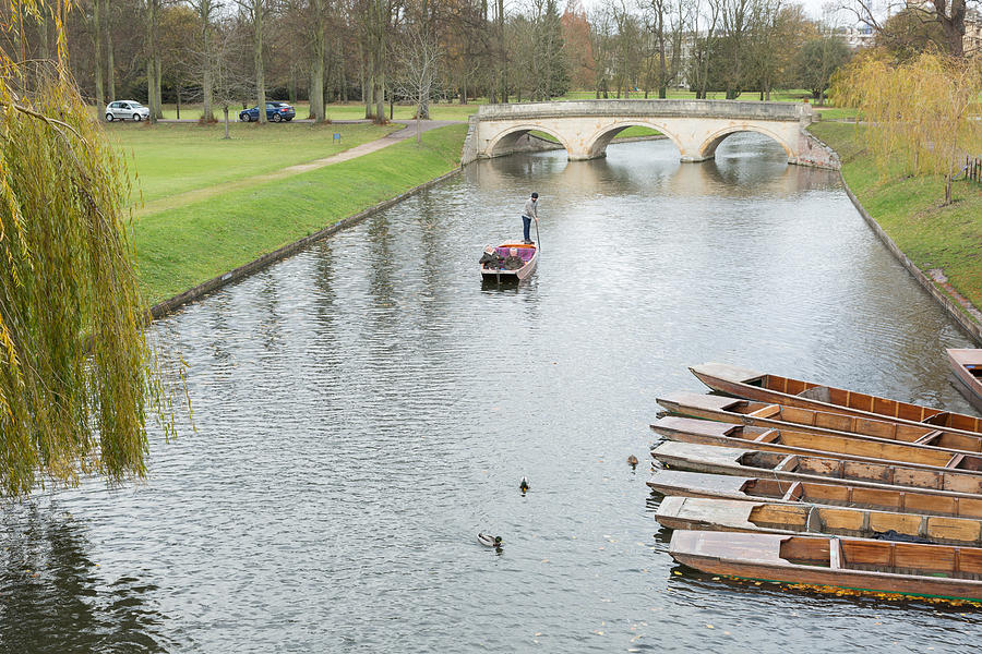 punting on the river Cam in Cambridge England #1 Photograph by Mikeuk