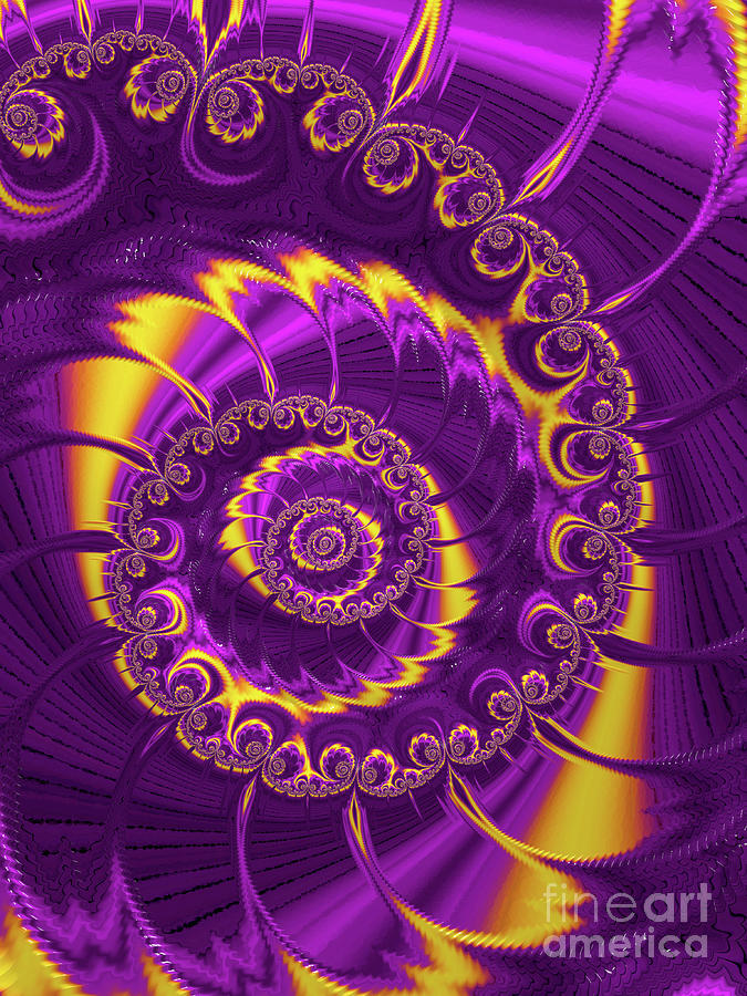 Purple and Gold Pattern by Elisabeth Lucas