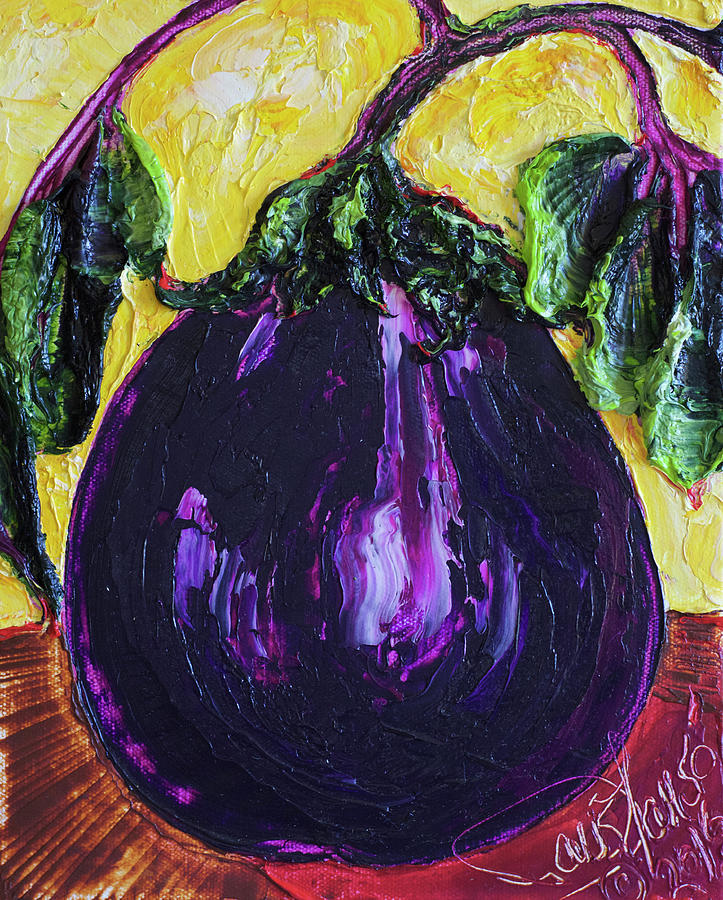 Purple Eggplant #2 Painting by Paris Wyatt Llanso