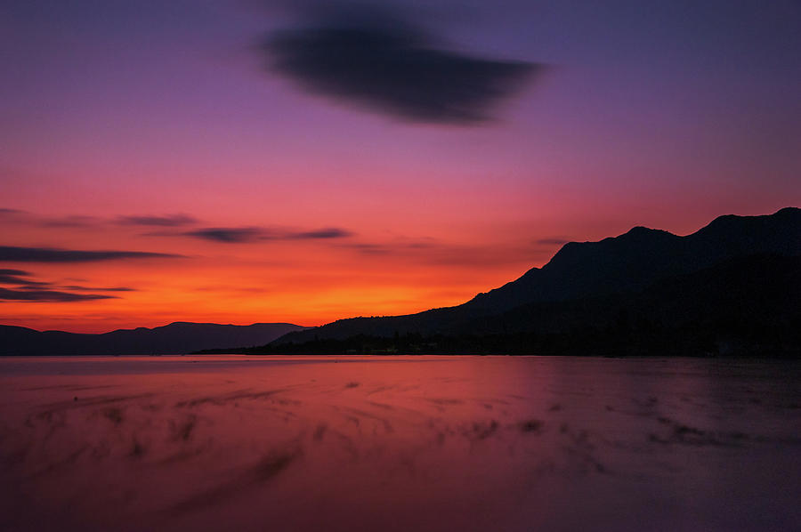 Sunset Photograph - Purple Lake Chapala Sunset #1 by Dane Strom