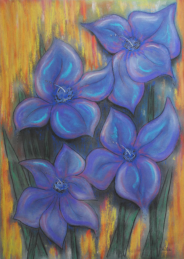 Purple Lilies #1 Painting by Vallee Johnson