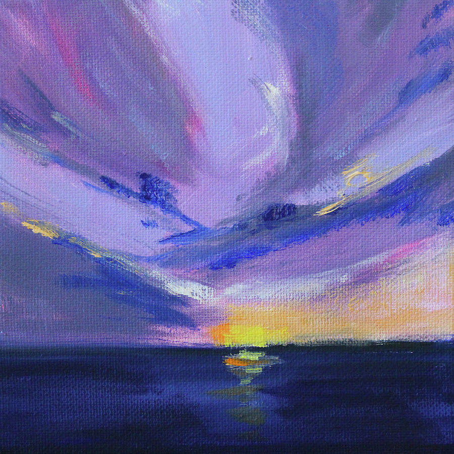 Purple Sky Painting by Nancy Merkle