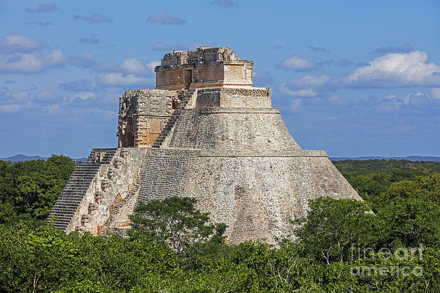 Pyramid of the Magician at Uxmal, Yucatan, Mexico #1 Photograph by Arterra Picture Library