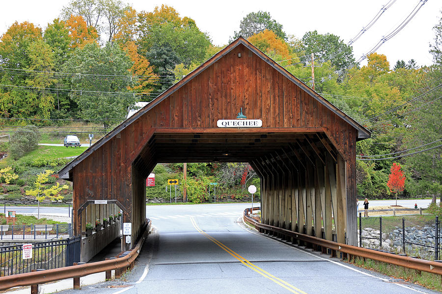 Quechee Covered Bridge Vermont Photograph by Richard Krebs Fine Art