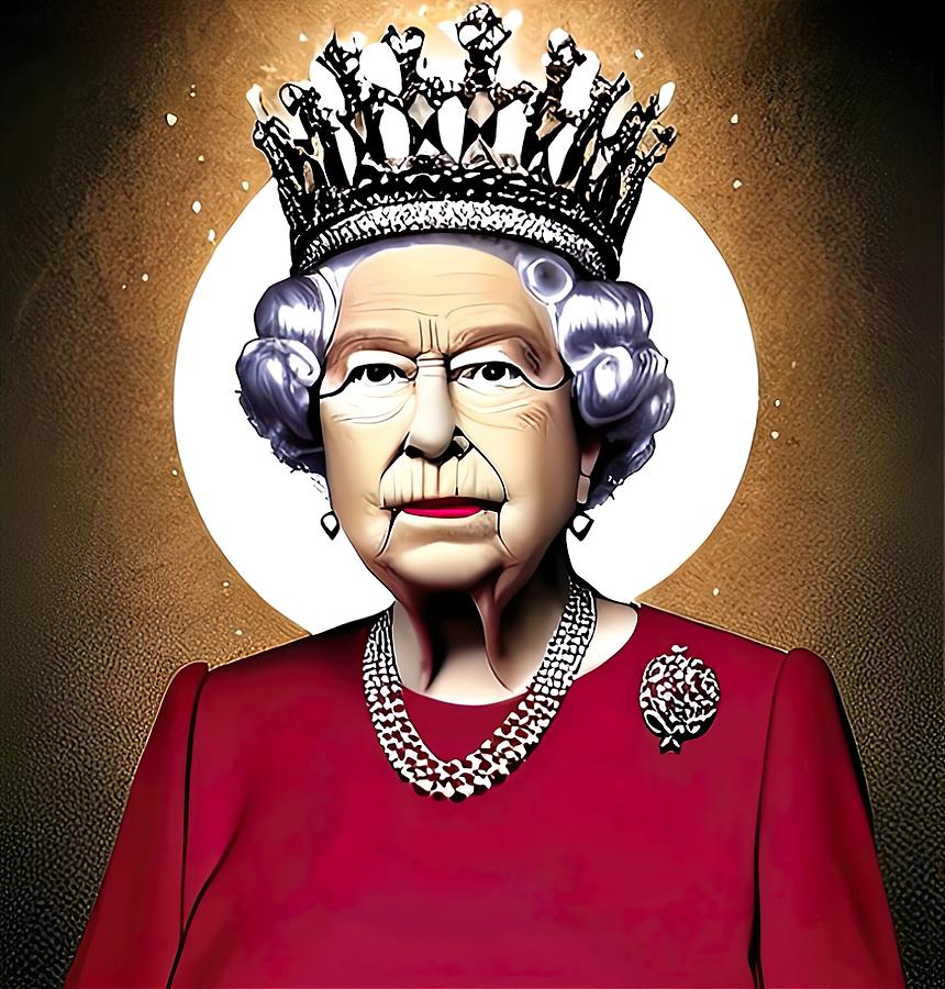 Queen Elizabeth II Digital Art by Obsidian Art-X - Fine Art America