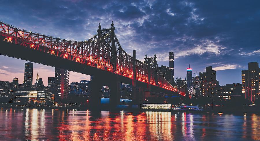 New York City Photograph - Queensboro Bridge at Sunset #2 by Mountain Dreams