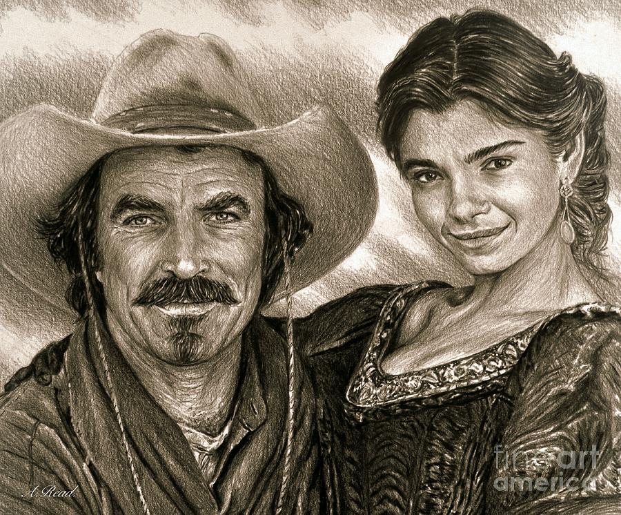 Quigley and Cora #1 Drawing by Andrew Read