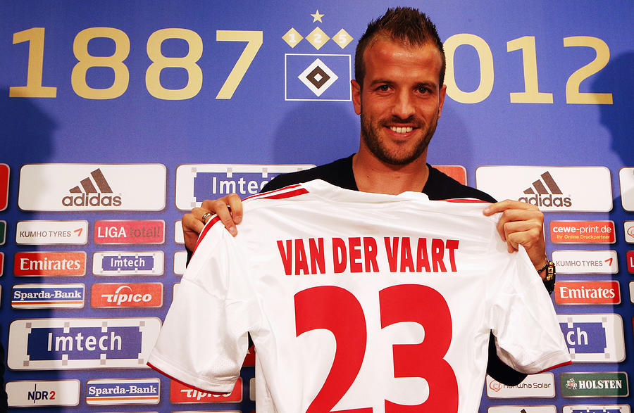 Rafael Van Der Vaart Signs For Hamburger SV #1 Photograph by Joern Pollex