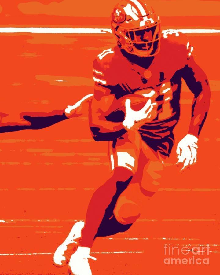 San Francisco Painting - Raheem Mostert by Jack Bunds San Francisco Painting - Raheem Mostert by Jack Bunds