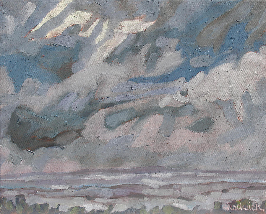 Rain Clouds #1 Painting by Phil Chadwick
