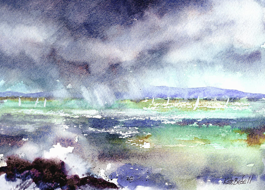 Rain Over Howth #1 Painting by Kate Bedell
