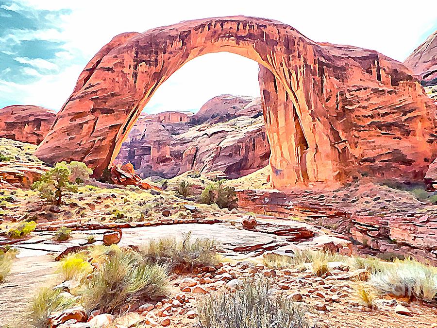 Rainbow Bridge - Utah #1 Digital Art by Joseph Hendrix
