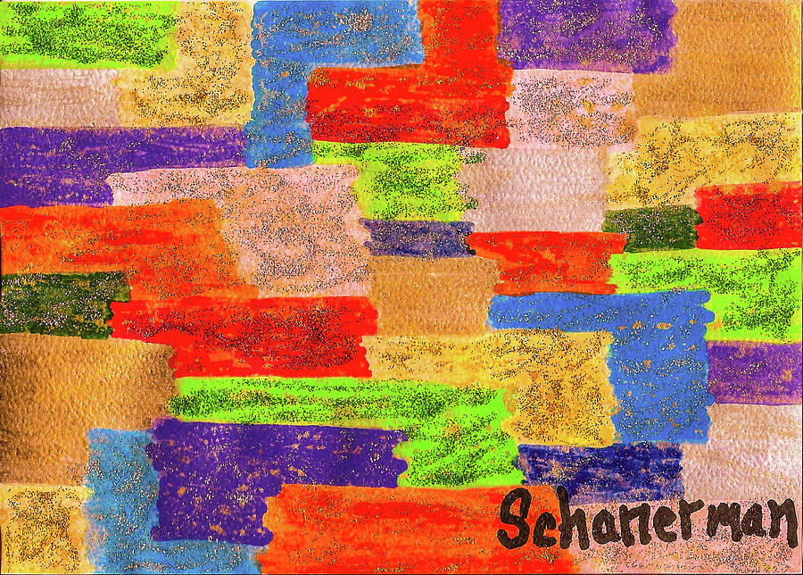Rainbow Checkerboard #1 Painting by Susan Schanerman
