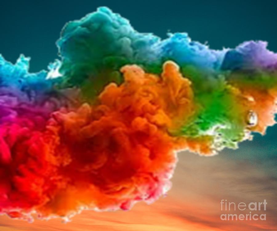 Rainbow Clouds Digital Art