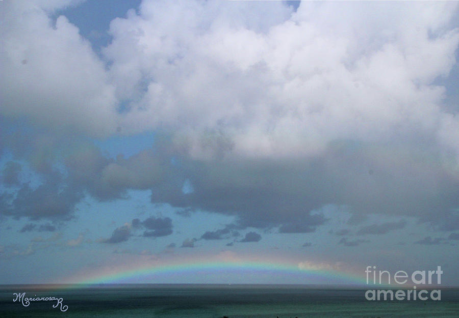 Rainbow over the Gulf of Mexico #1 Photograph by Mariarosa Rockefeller
