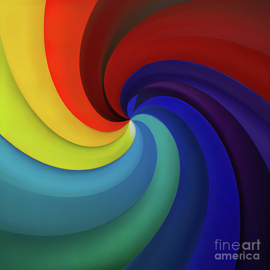 Rainbow Spirals Digital Art By Haru Udu Fine Art America